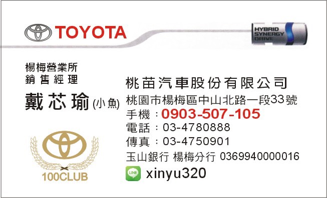 Toyota 戴芯瑜 汽車業務 Wewanted 購車好幫手 Toyota 戴芯瑜 汽車業務 Wewanted 購車好幫手
